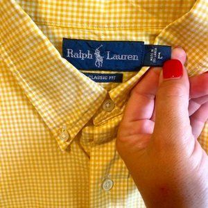 Polo Ralph Lauren Men's Large Gingham Button-Down